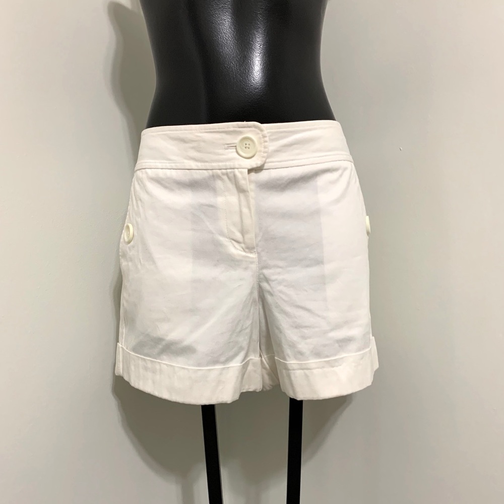 *Ann Taylor LOFT* High-Waisted Off-White Shorts